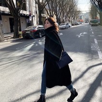 인조밍크 루즈핏 후드 롱 페이크퍼코트GT839