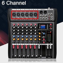 믹싱 사운드믹서 음향믹서기8채널 전문 믹서 PC 디지털 콘솔 USB 사운드 카드 하이 로우 톤 블루투스 DJ, 04 6 Channel EU plug