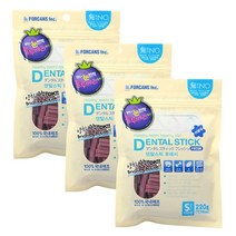 포켄스 덴탈스틱S(작은별)220g 3종, 3개, 블루베리