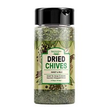 Dried Chives (5 Tbsp) Thin Delicate Gourmet Chopped Chives Topping for Soups Salads, 1