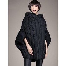 여성 블랙 겨울 코튼 코트 다운 재킷 배팅 디자인 2A1616