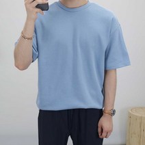 로코비전 12컬러 오버핏 반팔 티셔츠 남자 여름 특양면 빅사이즈 도톰한 반팔티