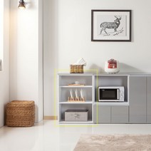 오픈 틈새 수납장 틈새장 수납 선반 심플, 화이트그레이