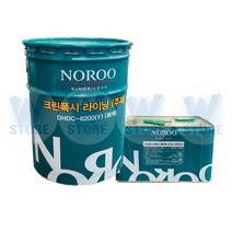 바닥 에폭시페인트 중도 무용제 주차장 창고 노루페인트 크린폭시 라이닝 적갈색 24KG, 크린폭시 코팅 회색 16KG, 1개