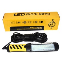 자동차 휴대용 비즈 손전등 마그네틱 80 LED 비상 안전 작업 조명 검사 수리 핸드 헬드 램프 220V EU 플매트 카펫 러그, [01] yellow