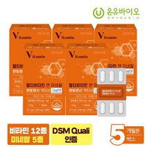 온유바이오 멀티비타민 앤 미네랄 판토텐산 액티브 30정x5박스, 없음