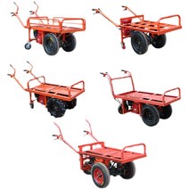 농업용운반차 전동 리어카 대차 손수레 궤도운반차, 48V12A전기벨트 대형 범용 휠 배터리장착