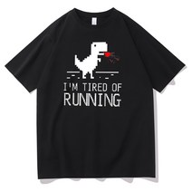 아두이노 Frontend 프로그래머 셔츠 Chrome Dino Geek 해커 코더 선물 웹 개발자 Tshirt Mens Cotton Tee I, 01 Black_01 S