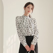 BLO078 다이아 스카프 블라우스