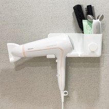 나쥬랑 드라이기 거치대 헤어 수납형 걸이, 화이트, 1개