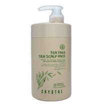 크리스탈 손상모 두피 쿨링 티트리 실크 스컬프 미용실 트리트먼트 헤어팩 1 000ml 11203558, 1 1개