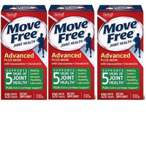 Move Free 무브프리 조인트 헬스 플러스 MSM 120정 X 3통 Joint Health PLUS, .개