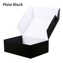 맞춤 인쇄 배송 상자 로고 골판지 우편함 포장 소기업용 의류 헤어 화장품, Plain Black+165x15x6cm