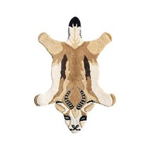 호피카페트모조 레오파드 패턴 매트 카펫 러그 인조 가죽 미끄럼 방지 매트 세탁 가능한 동물 프린트 매트