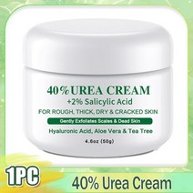 우레아 40% 건조 갈라진 발용 크림 발 뒤꿈치 손 바디 리페어링 트리트먼트 딥 모이스춰 라이징 캘러스 데드 스킨 풋 케어 제거, 1PC 40 우레아 크림, 1개