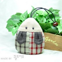 마우스 키홀더(브라운) (퀼트패키지)직접만드는상품