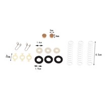 심벌즈 심벌 드럼 16pcs 트럼펫 밸브 수리 키트 w스프링 나머지 펠트 패드 트럼펫 코넷 악기 유지 보수 부품, 없음