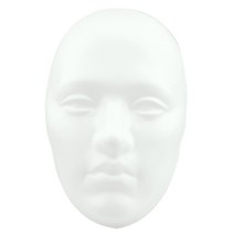 꽃단장 메이크업 분장 연습용 플라스틱 마스크 흰색