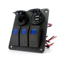 D22 12V 매립형 5구 시거소켓 USB단자 ON OFF스위치 - 2022696EA, 쿠팡 본상품선택