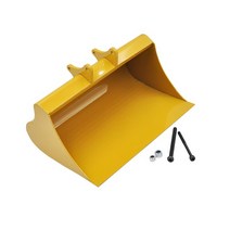 람마기 Huina 550/580/592/593/594 RC 굴삭기 DIY 부품 용 풀 메탈 버킷 리퍼 윈치 포크 리프트 키트 업그, 06 Bucket 01