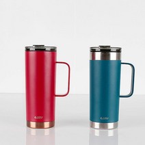 보온 보냉 그립감 손잡이 컬러 텀블러 아기분유 시원한물통 바틀 아메리카노 낚시, 매트블랙408