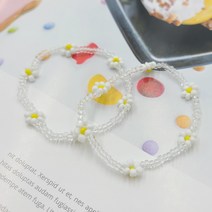 유리알 꽃송이 비즈 팔찌