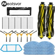 Hepa 필터 걸레 메인 브러시 Neatsvor X500 X600 Pro X520 Tesvor T8 S6 Ikhos Create NetBot S15 진공 청소기 부품 예비 호환, 06 set 6