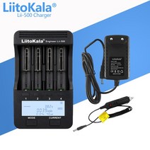 가전부품 LiitoKala Lii-500 LCD 3.7V/1.2V AA/AAA 18650/26650/16340/14500/10440/18500 배터리 충전기 (, 03 Lii-500 and car_01 EU