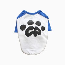 강아지 고양이 맨투맨 이너 전용 기본티 순면 실내복 아기 새끼 반려견 면 옷, 스카이블루