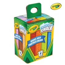 crayola) 크레욜라 워셔블 어린이 수성 야외용 낙서 분필 크레용 12색, 상세페이지 참조