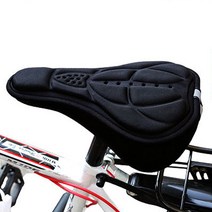 [유니크앤몰] 3D 자전거 젤안장 쿠션패드 쿠션커버 메모리폼 안장커버, 레드