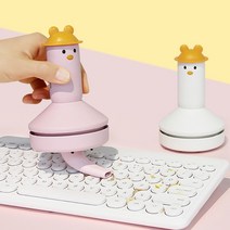 강력흡입 귀여운 USB충전 데스크탑 소형 키보드청소기 책상 쇼파 틈새먼지 무선미니청소기, 05.심플오리(핑크)