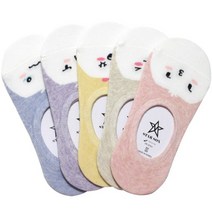 여성 페이크삭스 모찌친구들 발목양말 실리콘덧신