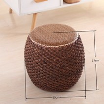명상 방석 라운드 고리 버들 오스만 발판 등나무 의자 바닥 악센트 좌석 홈 장식 조각 현대 발코니 정원 108배, 3.C