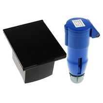 rv camper 220-240v 16a 외부 플러시 후크 업 플러그 앰프 socket set 방수 caravan motorhome 트레일러 트럭 요트 baot Marine, 검은 색과 파란색