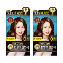 리엔 흑모비책 크림 염색약 120g 자연갈색x2개