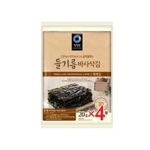 청정원 들기름 바사삭김 20gx4봉, 1개