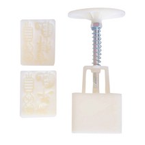 플라스틱 문케이크 금형 50G 3D 사각형 우표 비스킷 쿠키 커터 몰드 DIY 퐁당 베이킹 도구 중반 축제