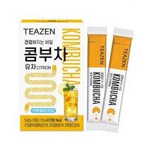 산꾼도시여자들 정은지 콤부차 물 건강 음료 유기농 프리바이오틱스 유자, 10스틱*3개