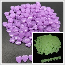 9mm 하트 모양 LED 야광 비즈 아크릴 간격 쥬얼리 만들기 DIY 참 팔찌 목걸이 액세서리 50 개/묶음, 02