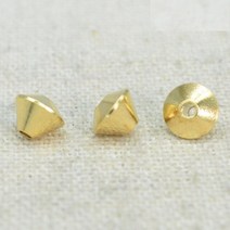 악세사리 팔찌 만들기 구슬 비즈 공예 재료 골드 100 pcs 금속 황동 스페이서 구멍, 원시 황동, 7x4.5mm 구멍 1.2mm