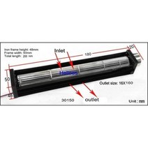30 크로스 플로우 팬 DC DC12V 24V 소형 드럼 에어 커튼 스트립, 30350 24v