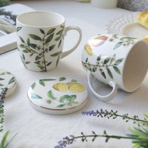 프린팅 뚜껑 머그컵 고급스러운 골드라인 주방용품, 쿠팡하울 허브, 쿠팡하울 본상품선택