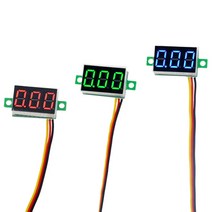 측정공구 테스터기 전압계 DIY 레드 블루 디지털 LED 미니 디스플레이 모듈 DC2.5V-32V DC0-100V 전압 테스터 패널 미터 게이지 오토바이 자동차에 대 한, [05] Blue DC 100V