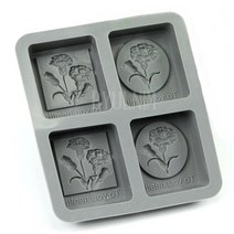 카네이션 투유헬스 실리콘몰드 4구 어버이날 스승의날 비누틀 석고방향제 캔들 만들기 재료