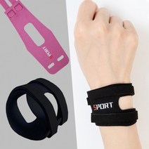 손목보호대 슬림라인, 남성용-핑크 왼손
