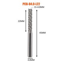 솔리드 초경 옥수수 엔드 밀 밀링 커터 비트 3.1mm 4mm 6mm 8mm PCB 엔드 밀 CNC 커팅 밀링 도구, One Color_1pc-D4.0-22-D4, One Color_1pc-D4.0-22-D4, 상세 설명 참조7