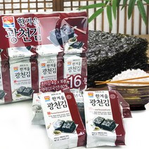 우리존 한겨울광천 도시락김 160팩~32팩, 1box, 도시락김 80팩(4gX16팩x5봉)