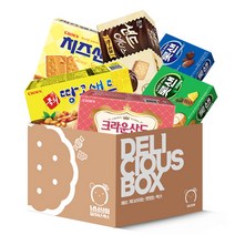 [냠냠상회] 온리 샌드 비스켓 낱개포장과자 세트 6종 크라운산도 딸기323g+샌드에이스 찐초코204g+롯샌 깜뜨315g+롯샌 파인애플315g+치즈샌드240g+국희 땅콩샌드372g, 6종+냠냠상회전용선물포장박스, 1세트
