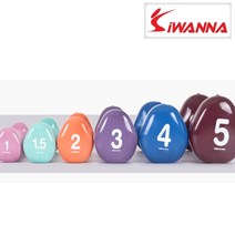 [바디포유] IW PVC 삼각아령 덤벨 세트 (2개) 1kg 2kg 3kg 4kg 5kg, 1.5kg